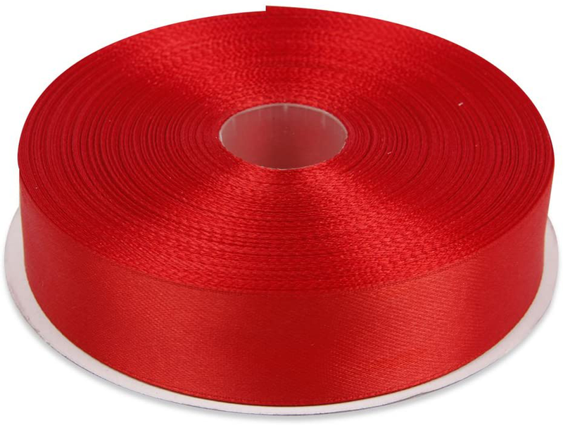 Topenca Supplies 3/8 Inches x 50 Yards Double Face Solid Satin Ribbon Roll, White Arts & Entertainment > Hobbies & Creative Arts > Arts & Crafts > Art & Crafting Materials > Embellishments & Trims > Ribbons & Trim Topenca Supplies Red 1" x 50 yards 