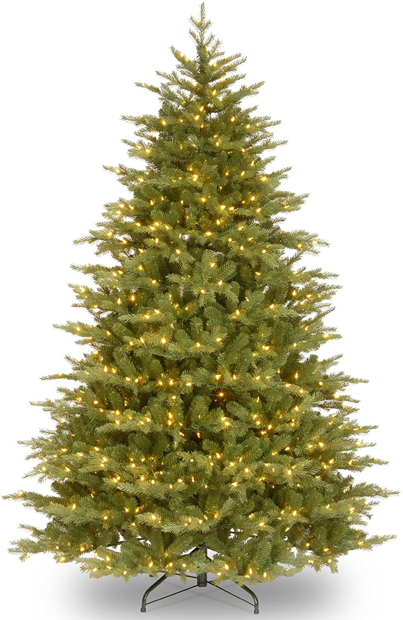 National Tree Company 'Feel Real' Pre-lit Artificial Christmas Tree | Includes Pre-strung White Lights and Stand | Nordic Spruce Medium - 7.5 ft Home & Garden > Decor > Seasonal & Holiday Decorations > Christmas Tree Stands National Tree Company 9 ft  