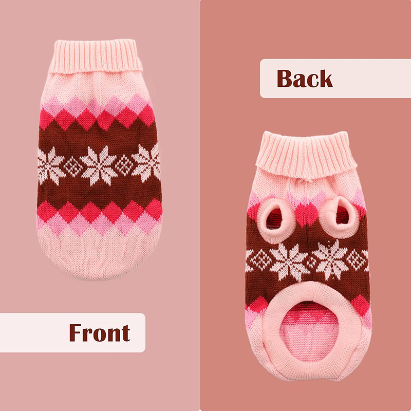 Nanaki Cozy Pet Dog Sweater Soft Knitwear, Retro Thickening Warm Turtleneck Dog Cat Winter Clothes Knitted Dog Pullover, Pet Sweater Shirt Vest Coat for Small Pup Dog Cat Apparel Christmas Halloween Animals & Pet Supplies > Pet Supplies > Cat Supplies > Cat Apparel Nanaki   