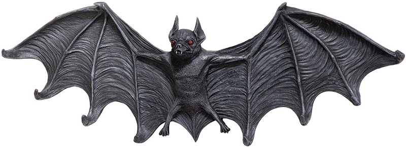 Key Hook Rack - Vampire Bat Key Holder Wall Sculpture: Large - Bat Figure - Halloween Bats