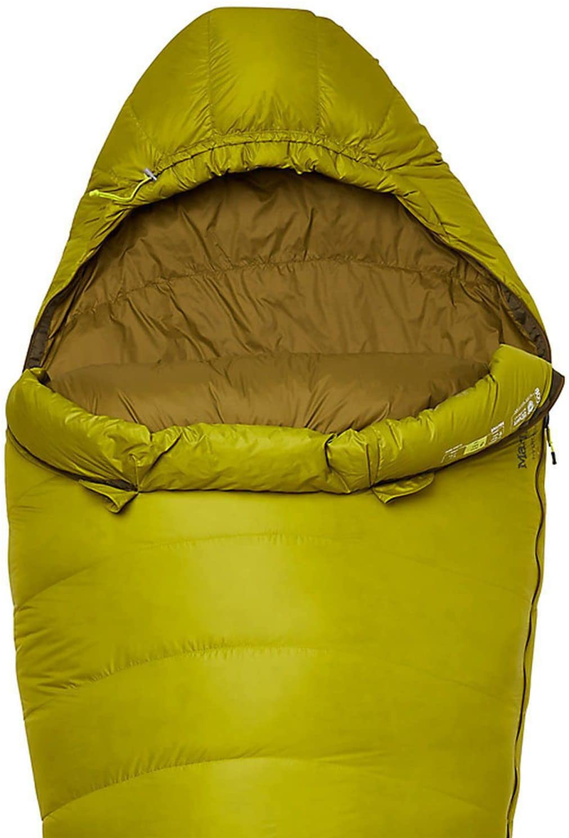 Marmot Hydrogen 30F Degree down Sleeping Bag Sporting Goods > Outdoor Recreation > Camping & Hiking > Sleeping Bags MARMOT Dark Citron/Olive Long/Left Zip 