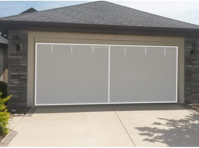 Garage Door Screen, 2 Car 16X7Ft Magnetic Closure Heavy Duty Weighted Bottom Screen Self Sealing Fiberglass Mesh anti Annoying Unwanted Animals Retractable Net - Easy Assembly & Pass-Through(Black) Sporting Goods > Outdoor Recreation > Camping & Hiking > Mosquito Nets & Insect Screens PICK FOR LIFE 16 Ft W x 7 Ft H -- White  