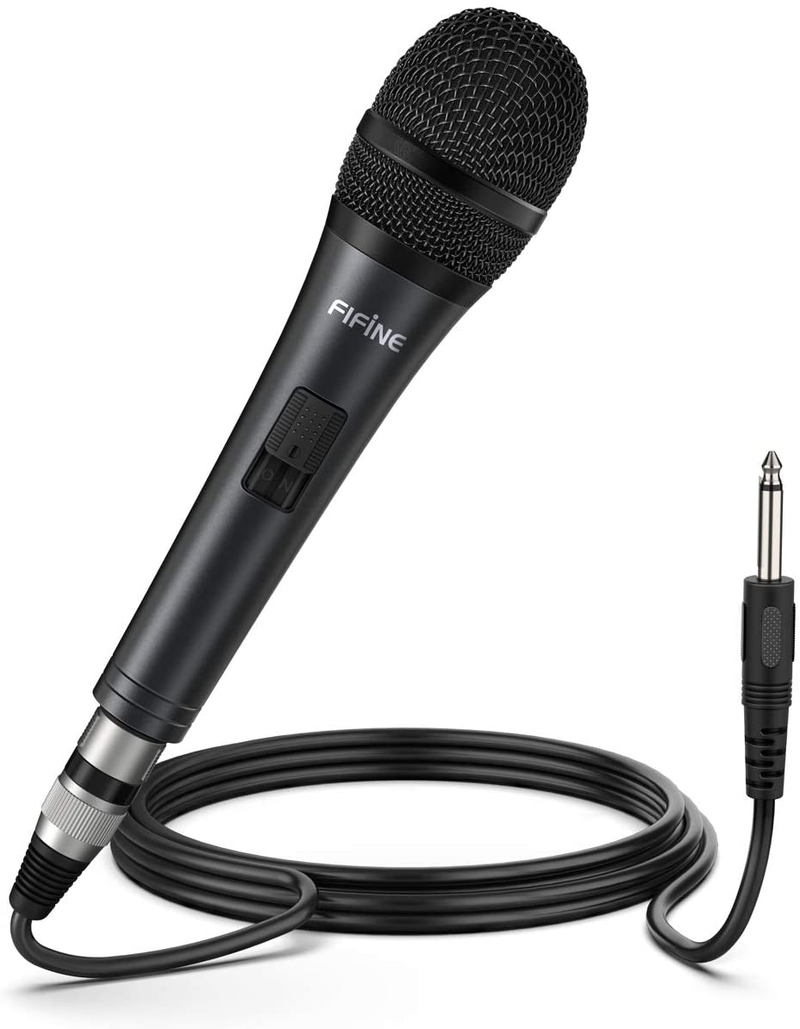 Karaoke Microphone,Fifine Dynamic Vocal Microphone for Speaker,Wired Handheld Mic with On and Off Switch and14.8ft Detachable Cable-K6 Electronics > Audio > Audio Components > Microphones FIFINE TECHNOLOGY Default Title  