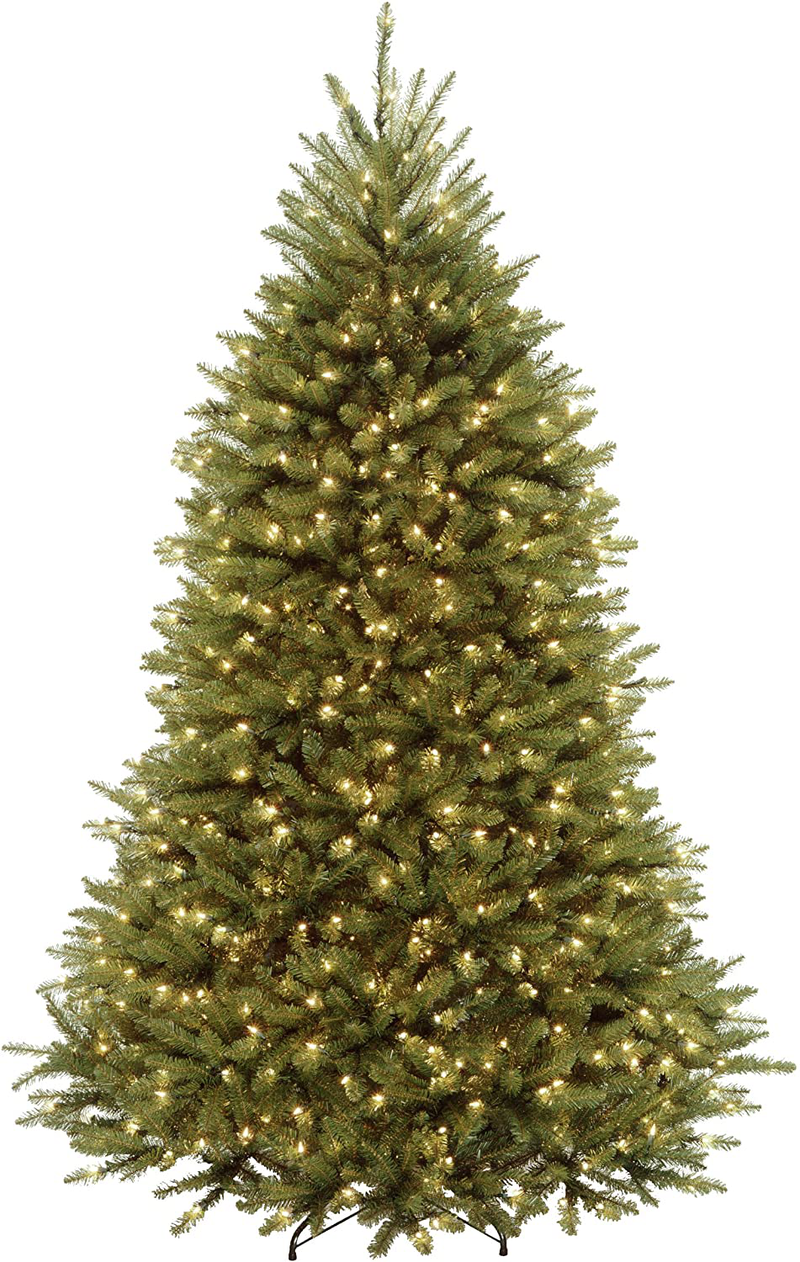 National Tree Company Pre-lit Artificial Christmas Tree | Includes Pre-strung White Lights, PowerConnect and Stand | Dunhill Fir - 9 ft Home & Garden > Decor > Seasonal & Holiday Decorations > Christmas Tree Stands National Tree Company 7 ft  