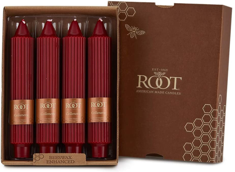 Root Candles Unscented Arista Timberline 9-Inch Dinner Candles, 12-Count, Garnet Home & Garden > Decor > Home Fragrances > Candles Root Candles Garnet 7-Inch Grecian Collenette 