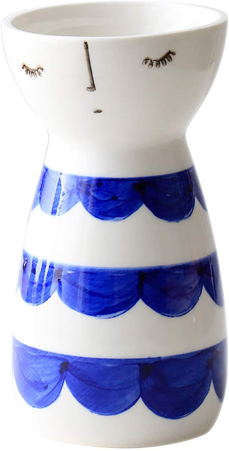 Senliart White Ceramic Vase, Small Flower Vases for Home Décor, 5.9 X 3.2 (Polka Dot) Home & Garden > Decor > Vases Senliart Lace  