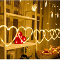 Efunly Valentines Day Decor Lights,138 LED 12-Heart-Shaped String Lights Waterproof,8 Modes Connetable 29V Plug in Curtain Lights for Kids Bedroom Wedding Party Valentines Day Decoration(Red) Home & Garden > Decor > Seasonal & Holiday Decorations Efunly Warm White  