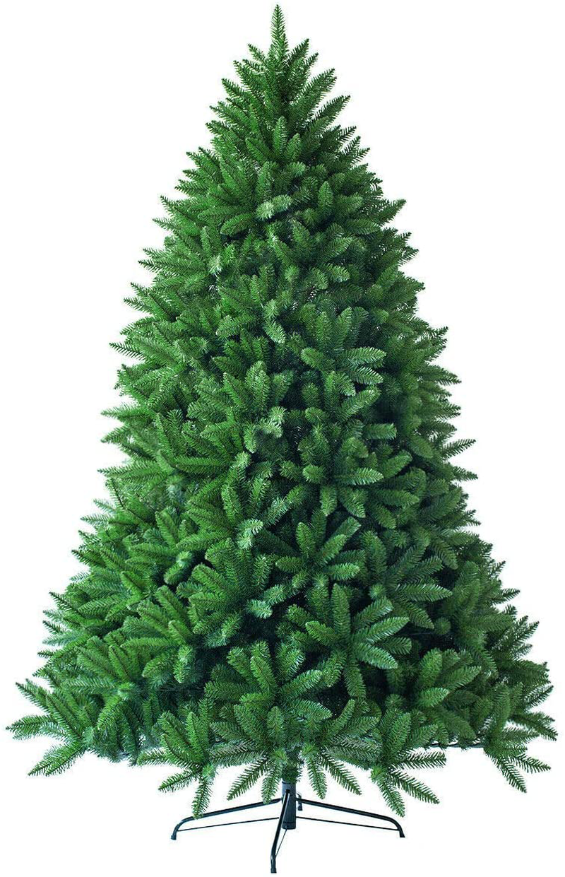 Goplus 5ft Unlit Artificial Christmas Tree, Premium Hinged Fir Tree, Easy Assembly with Metal Stand, Xmas Décor for Indoor and Outdoor (5ft) Home & Garden > Decor > Seasonal & Holiday Decorations > Christmas Tree Stands Goplus 5ft  