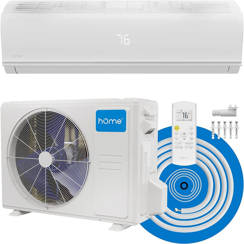 hOmeLabs Split Type Inverter Air Conditioner with Heat Function — 18,000 BTU 230V — Low Noise, Multimode Air Conditioning with a Washable Filter, Stealth LED Display, and Backlit Remote Control Home & Garden > Household Appliances > Climate Control Appliances > Air Conditioners hOmeLabs 24K BTU 230V  