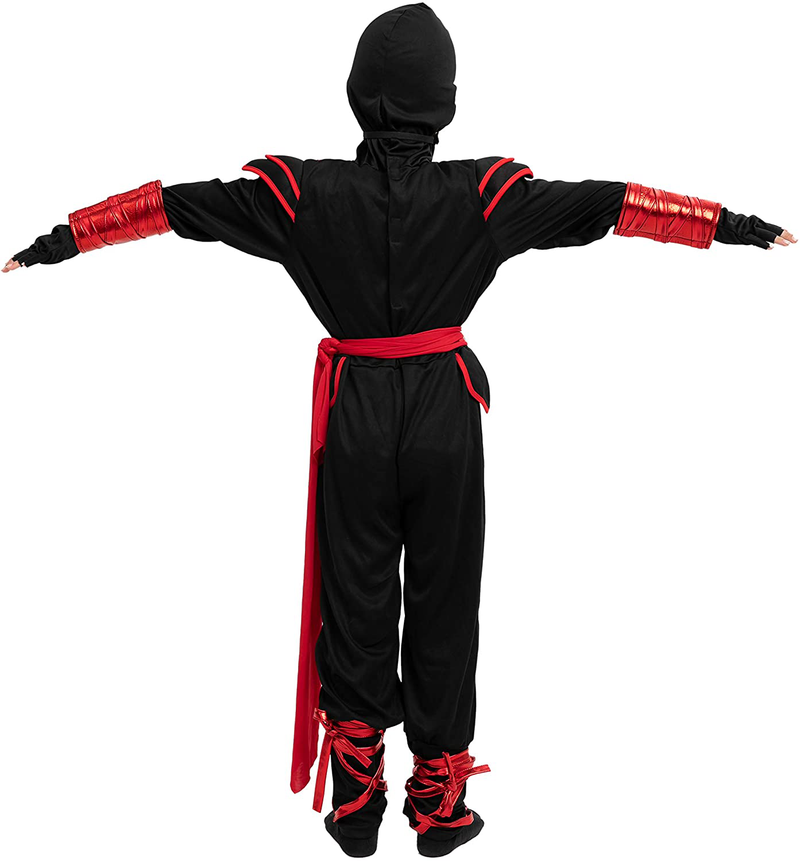 Ninja Dragon Red Costume Outfit Set for kids Halloween Dress Up Party Apparel & Accessories > Costumes & Accessories > Costumes Spooktacular Creations   