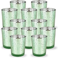 Just Artifacts 2.75-Inch Speckled Mercury Glass Votive Candle Holders (12pcs, Silver) Home & Garden > Decor > Home Fragrance Accessories > Candle Holders Just Artifacts Mint  