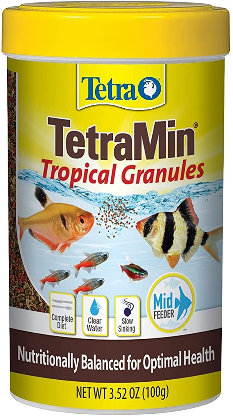 TetraMin Tropical Granules Nutritionally Balanced for Small Fish Animals & Pet Supplies > Pet Supplies > Fish Supplies > Fish Food Tetra 3.52 Ounce (Pack of 1)  