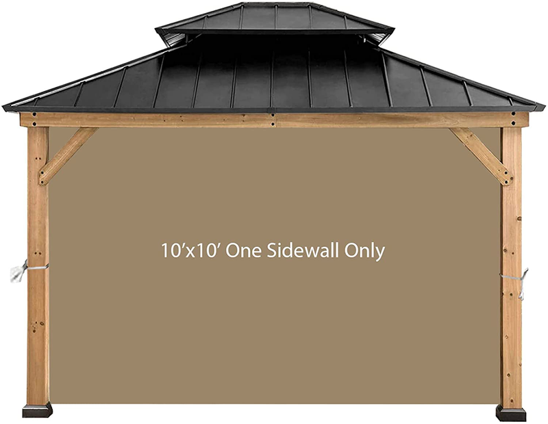 CoastShade Gazebo Replacement Sunwall for 8x8 or 10x10 or 10x12 or 10x13 or 10x14 Outdoor Gazebo,Only 1 Panel Sidewall 6.7FT Height,Beige Home & Garden > Lawn & Garden > Outdoor Living > Outdoor Structures > Canopies & Gazebos CoastShade Khaki 10FT 