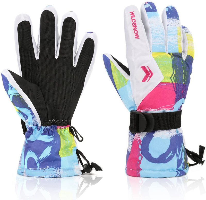 Ski Gloves,RunRRIn Winter Warmest Waterproof and Breathable Snow Gloves for Mens,Womens,ladies and Kids Skiing,Snowboarding  RunRRIn White L(Fits Boys from 11-15 years old and Womens) 