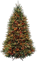 National Tree Company Pre-lit Artificial Christmas Tree | Includes Pre-strung Multi-Color Lights and Stand | Dunhill Fir - 7.5 ft Home & Garden > Decor > Seasonal & Holiday Decorations > Christmas Tree Stands National Tree Company Multicolored Lights 6.5 ft 