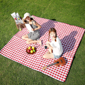 Three Donkeys Extra Large Picnic Blankets 79''x79'', Checkered Picnic Blanket Great for The Beach, Camping on Grass, Waterproof & SandProof(Red and White) Home & Garden > Lawn & Garden > Outdoor Living > Outdoor Blankets > Picnic Blankets Three Donkeys Red and White  