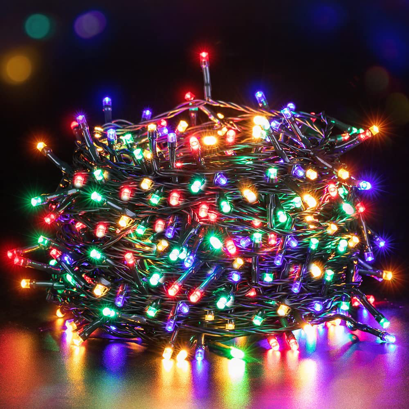 Quntis Battery Operated String Lights - 132FT 300 Leds Valentine Fairy Lights Indoor Outdoor 8 Mode Multicolor Holiday Decoration Twinkle Lights with Timer for Valentines Day Wedding Party Christmas Home & Garden > Decor > Seasonal & Holiday Decorations Quntis Colorful  