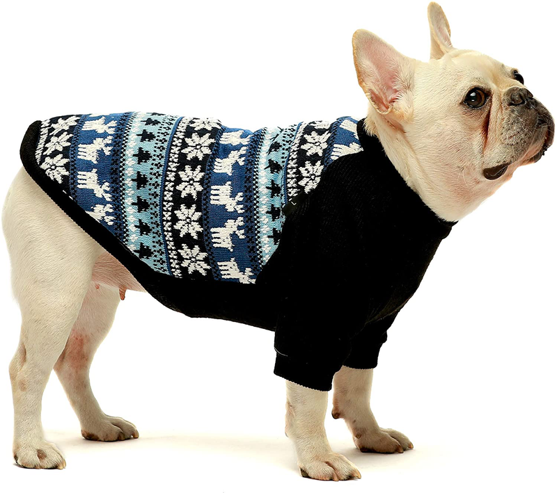 Fitwarm Dog Winter Sweater Knitwear Greygrids Pet Winter Clothes Doggie Outifts Thermal Clothes Grey