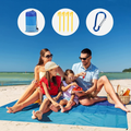 GeeMart Beach Blanket Sandproof Oversized 83''x79'' Waterproof Beach Mat with 4 Stakes for 4-7 Persons Portable Beach Blanket for Sunbathing Family Picnic Travel Camping Hiking Home & Garden > Lawn & Garden > Outdoor Living > Outdoor Blankets > Picnic Blankets GeeMart Type 1  