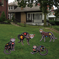 Fanboxk 4Pcs Halloween Decorations Outdoor Fluorescence Skeleton Cat,Scary Creepy Halloween Outdoor Decor Skeleton Animals- 16”x 14” Halloween Cat Silhouette Yard Signs with Stakes. Arts & Entertainment > Party & Celebration > Party Supplies Fanboxk Purple  