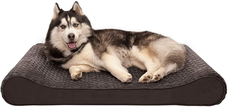 Furhaven Orthopedic, Cooling Gel, and Memory Foam Pet Beds for Small, Medium, and Large Dogs - Ergonomic Contour Luxe Lounger Dog Bed Mattress and More Animals & Pet Supplies > Pet Supplies > Dog Supplies > Dog Beds Furhaven Pet Products, Inc Ultra Plush Chocolate Contour Bed (Memory Foam) Jumbo (Pack of 1)