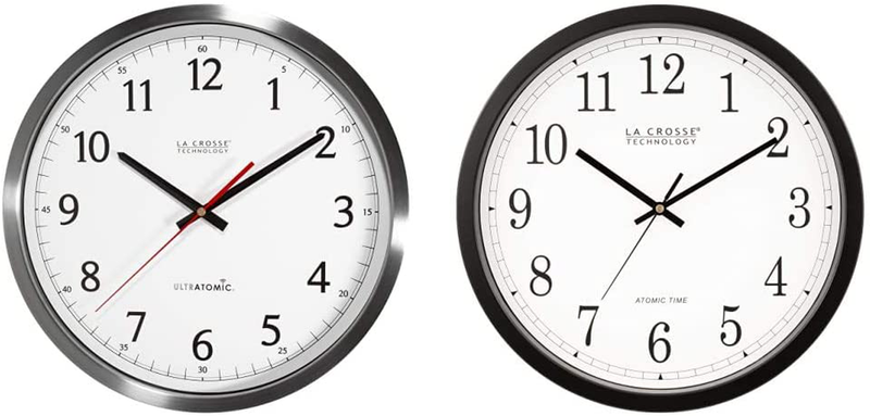 La Crosse Technology 404-1235UA-SS 14 Inch UltrAtomic Analog Stainless Steel Wall Clock Home & Garden > Decor > Clocks > Wall Clocks La Crosse Technology, Ltd. Clock + Clock, Black  