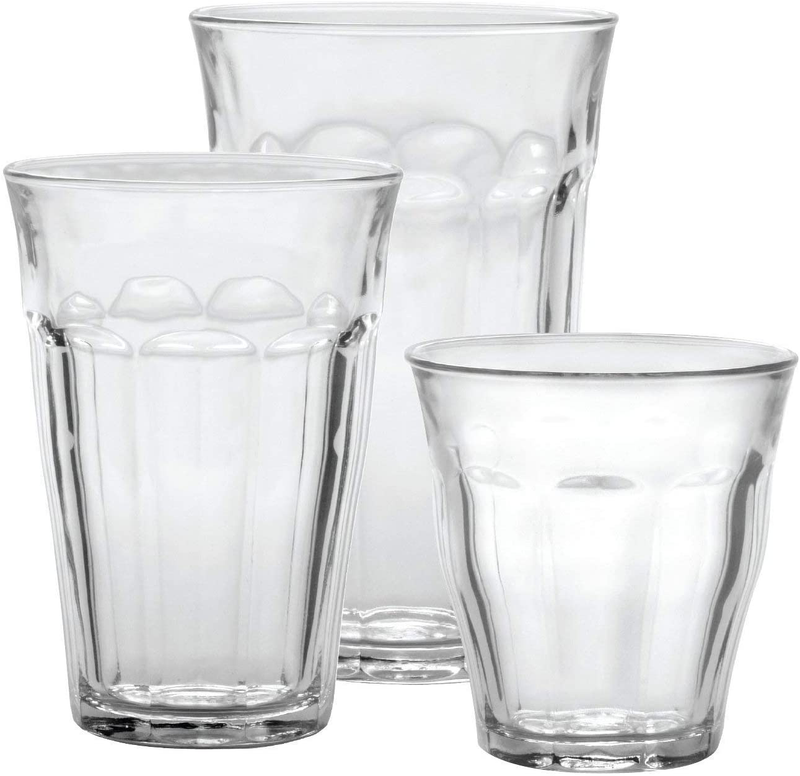 Duralex CC1/18 Made In France Picardie 18-Piece Clear Drinking Glasses & Tumbler Set: Set includes: (6) 8-3/4 oz, (6) 12 -5/8 oz, (6) 16-7/8 oz Home & Garden > Kitchen & Dining > Tableware > Drinkware Duralex   
