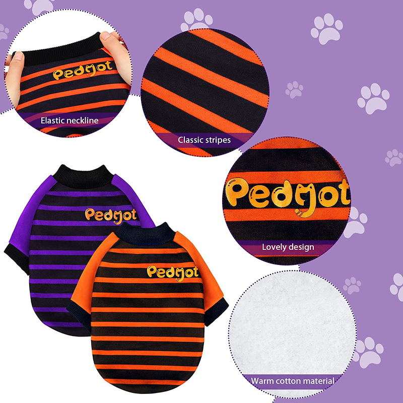 Pedgot 2 Pack Halloween Dog Shirt Soft Cotton Pet Costume Keep Warm Pet Autumn Winter Clothes for Medium Large Dogs Animals & Pet Supplies > Pet Supplies > Cat Supplies > Cat Apparel Pedgot   