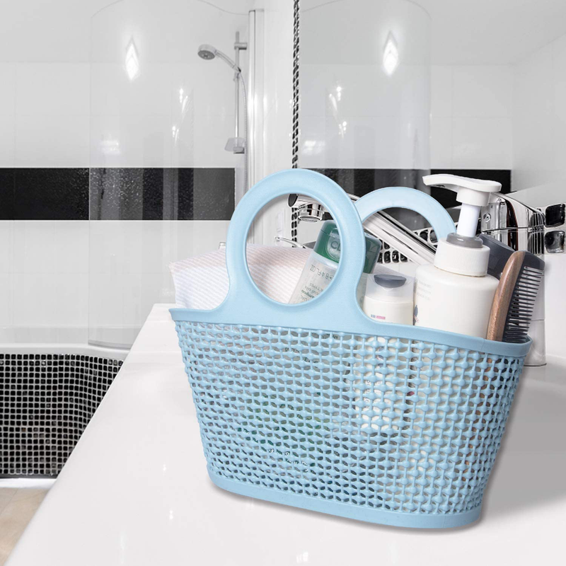 Plastic Bathroom Shower Caddy Dorm, Bathroom Caddy with Handle for Bathroom, College Dorm Room