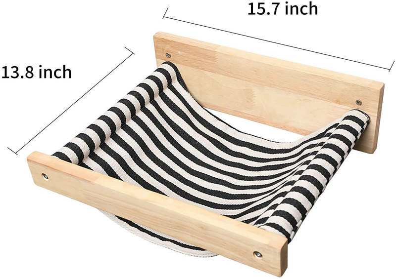 FUKUMARU Cat Hammock Wall Mounted Large Cats Shelf - Modern Beds and Perches - Premium Kitty Furniture for Sleeping, Playing, Climbing, and Lounging - Easily Holds up to 40 Lbs Animals & Pet Supplies > Pet Supplies > Cat Supplies > Cat Beds FUKUMARU   