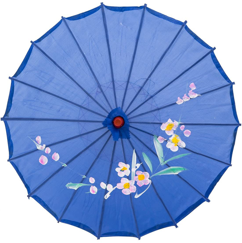 THY COLLECTIBLES 22" Kid's Size Japanese Chinese Umbrella Parasol for Wedding Parties, Photography, Costumes, Cosplay, Decoration and Other Events (Green) Home & Garden > Lawn & Garden > Outdoor Living > Outdoor Umbrella & Sunshade Accessories THY COLLECTIBLES Blue  