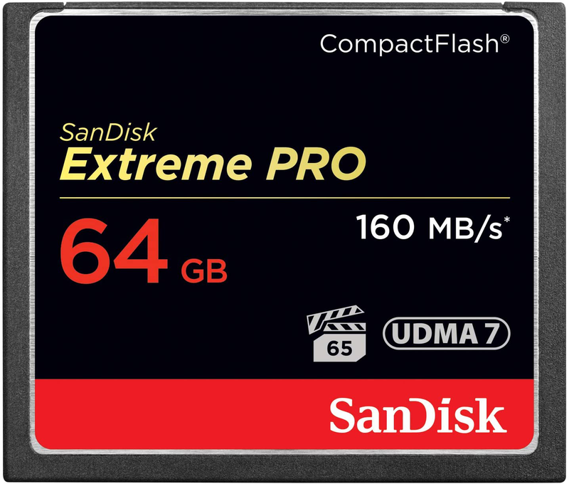 SanDisk Extreme PRO 64GB Compact Flash Memory Card UDMA 7 Speed Up To 160MB/s - SDCFXPS-064G-X46 Electronics > Electronics Accessories > Memory > Flash Memory > Flash Memory Cards SanDisk Memory Card 64GB 