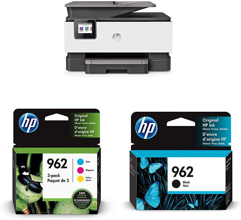 HP OfficeJet Pro 9015 All-in-One Wireless Printer, with Smart Home Office Productivity, HP Instant Ink, Works with Alexa (1KR42A) Electronics > Print, Copy, Scan & Fax > Printers, Copiers & Fax Machines HP 9015 - standard Printer + Standard Ink 