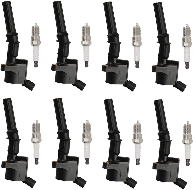 ENA Set of 8 Platinum Spark Plugs and 8 Ignition Coils compatible with 1997-2016 Ford Crown Victoria Econoline Pickup Mustang Lincoln Mercury 4.6L 5.4L 6.8L FD503 SP479 Vehicles & Parts > Vehicle Parts & Accessories > Motor Vehicle Parts ENA Default Title  