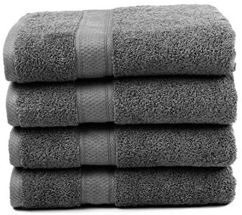 Premium Bamboo Cotton Bath Towels - Natural, Ultra Absorbent and Eco-Friendly 30" X 52" (Grey) Home & Garden > Linens & Bedding > Towels Ariv   