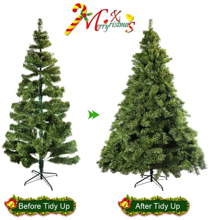 JEFEE 6FT Christmas Tree, Premium Artificial Tree with Solid Foldable Metal Stand, Xmas Décor for Indoor and Outdoor, Green (777Tips)… Home & Garden > Decor > Seasonal & Holiday Decorations > Christmas Tree Stands JEFEE   