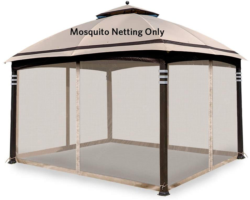 Hofzelt Gazebo Replacement Mosquito Netting Screen Walls for 10' X 12' Gazebo Canopy (Mosquito Net Only, Not Including Canopy and Metal Models) Black Sporting Goods > Outdoor Recreation > Camping & Hiking > Mosquito Nets & Insect Screens Hofzelt Beige 10'x10' 
