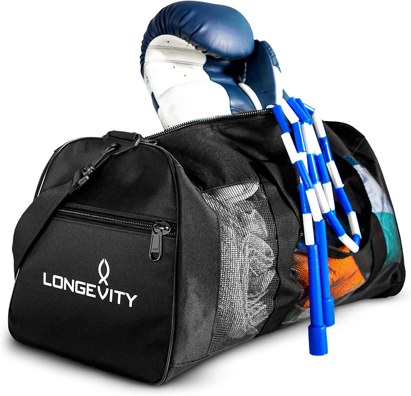 Longevity Gear Mesh Bag | Duffle Bag | Boxing Bag | Gym Bag | MMA, BJJ, Swimmers, Active Athletes | Breathable Duffel Bag for Sweaty Clothes and Equipment | No More Stink Sporting Goods > Outdoor Recreation > Boating & Water Sports > Swimming Longevity Gear Default Title  
