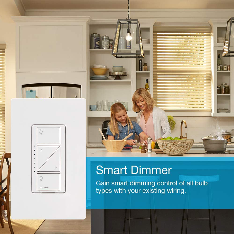 Lutron Caseta Wireless Smart Lighting Dimmer Switch and Remote Kit for Wall & Ceiling Lights, P-PKG1W-WH, White Home & Garden > Lighting Accessories > Lighting Timers Lutron   