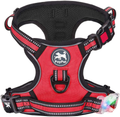 PoyPet No Pull Dog Harness, No Choke Front Lead Dog Reflective Harness, Adjustable Soft Padded Pet Vest with Easy Control Handle for Small to Large Dogs Animals & Pet Supplies > Pet Supplies > Dog Supplies PoyPet Red - LED Large 