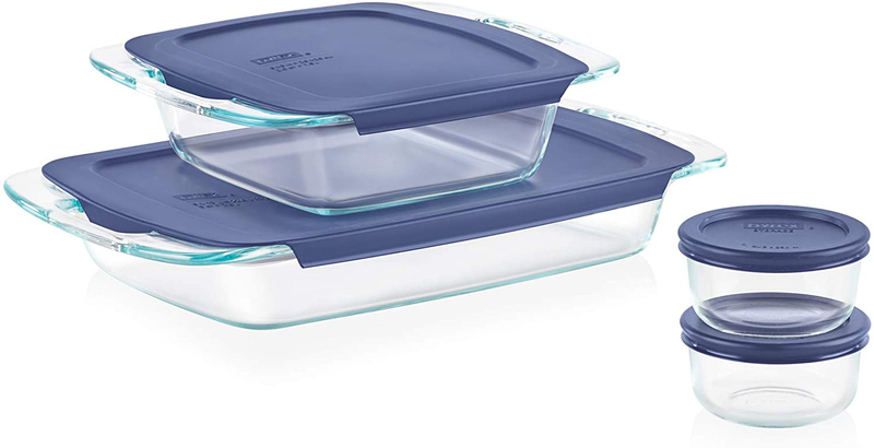 Pyrex Grab Glass Bakeware and Food Storage Set, 8-Piece, Clear Home & Garden > Kitchen & Dining > Cookware & Bakeware Pyrex Set 8-Piece 