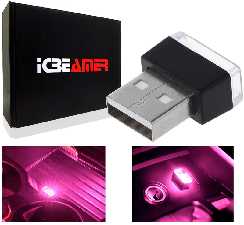 ICBEAMER Blue Color Universal USB Interface Plug-in Miniature Night Light LED Car Interior Trunk Ambient Atmosphere Vehicles & Parts > Vehicle Parts & Accessories > Motor Vehicle Parts > Motor Vehicle Interior Fittings ICBEAMER Pink Purple Mini size 