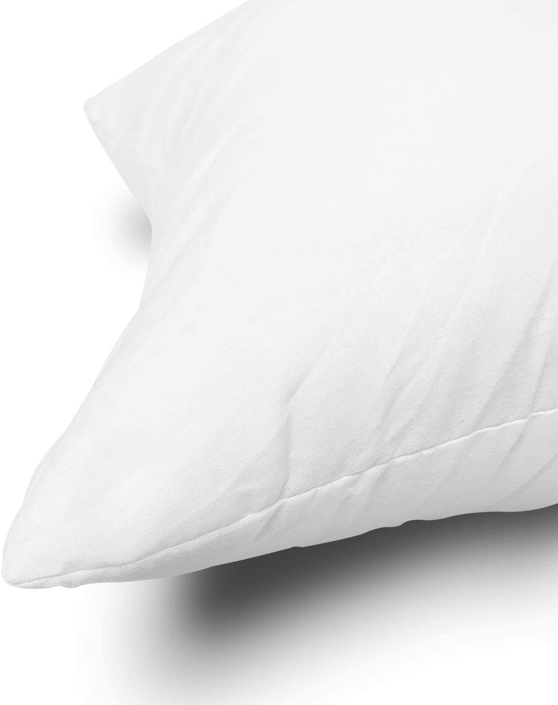 Edow Throw Pillow Inserts, Set of 2 Lightweight down Alternative Polyester Pillow, Couch Cushion, Sham Stuffer, Machine Washable. (White, 18X18) Home & Garden > Decor > Chair & Sofa Cushions Edow   