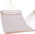 Lazy Daze 12 FT Sunbrella Hammock Double Size Quilted Hammock with Hardwood Spreader Bar and Bolster Pillow for Two Person, All Weather and Fade Resistant, 450 lbs Capacity (Scope Cape) Home & Garden > Lawn & Garden > Outdoor Living > Hammocks Lazy Daze Hammocks Paris Mist  
