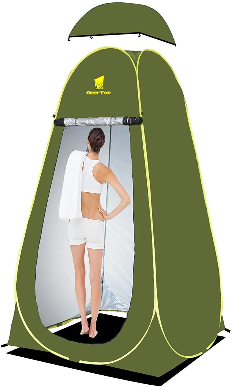 GEERTOP Pop up Pod Privacy Tent for Camping Portable Shower Tent Instant Collapsible Changing Tent, Outdoor Bathroom Toilet Shelter for Camp, Backpacking, Hiking, Hunting, Fishing, Beach Sporting Goods > Outdoor Recreation > Camping & Hiking > Portable Toilets & ShowersSporting Goods > Outdoor Recreation > Camping & Hiking > Portable Toilets & Showers GEERTOP   