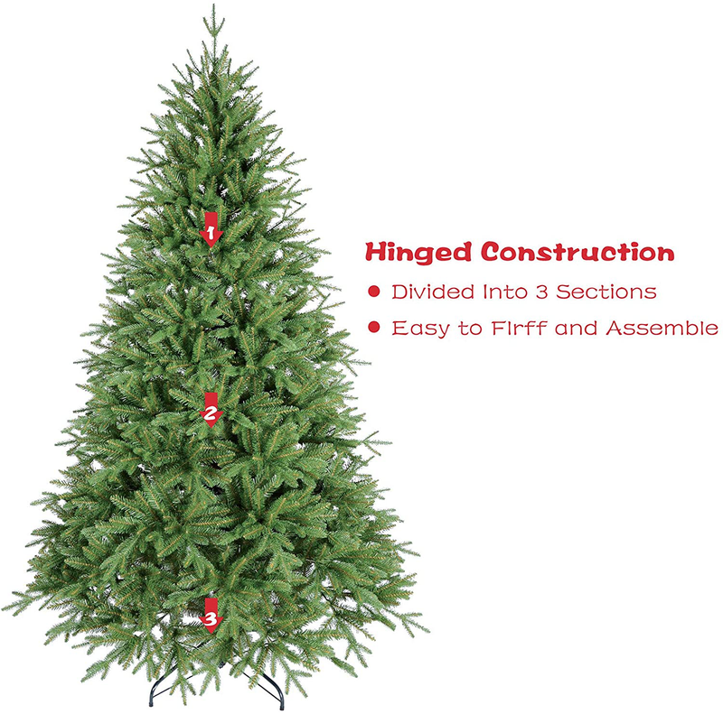 MAKEATREE 6.5FT Artificial Christmas Tree,Unlit Premium Hinged Spruce Artificial Christmas Tree 2121 Tips and Solid Metal Stand Easy to Assemble with Christmas Tree Stand (6.5FT 2121tips) Home & Garden > Decor > Seasonal & Holiday Decorations > Christmas Tree Stands MAKEATREE   