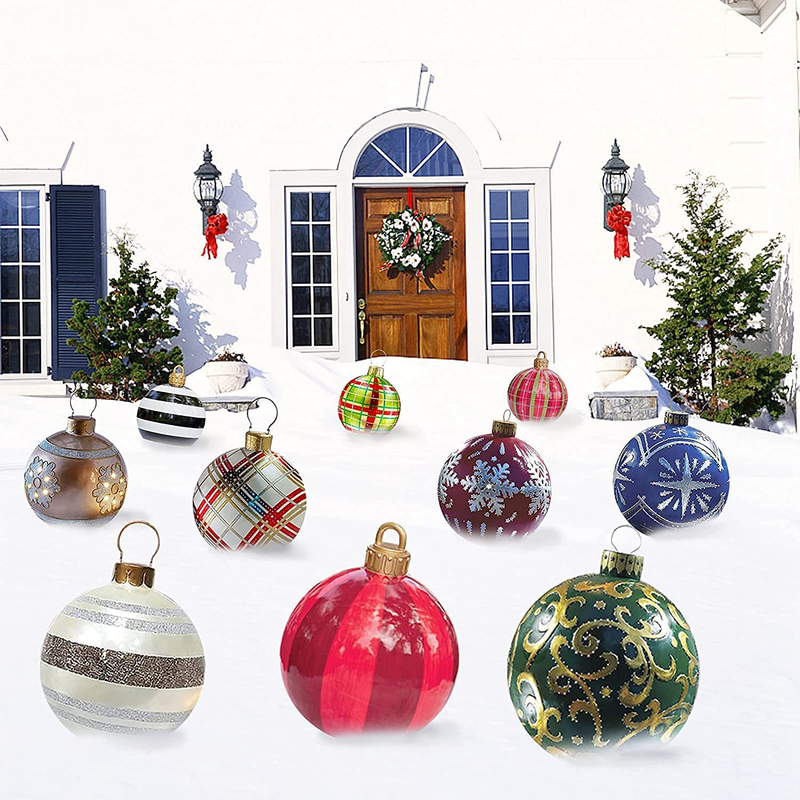 Outdoor Christmas Inflatable Decorated Ball, Giant Christmas PVC Inflatable Ball Christmas Tree Decorations,Outdoor Decorations Holiday Inflatables Balls Decoration with Pump (Christmas Ball-1) Home & Garden > Decor > Seasonal & Holiday Decorations& Garden > Decor > Seasonal & Holiday Decorations Lizxun   