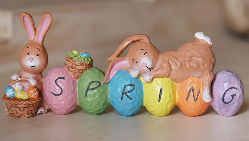 Spring Easter Indoor Decoration Craft Style Bunny and Egg for Easter Spring Decoration