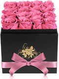Perfectione Roses Luxury Preserved Roses in a Box, Red Real Roses Valentines Day Gifts for Her, Birthday Gifts for Women, for Wife Home & Garden > Decor > Seasonal & Holiday Decorations Perfectione Roses Pink  