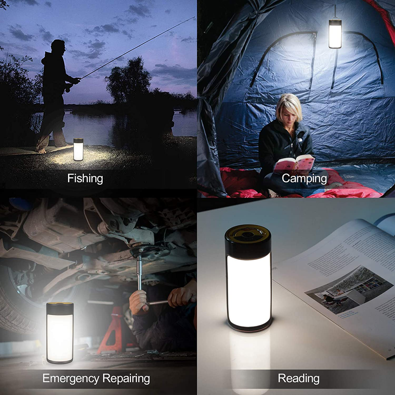 LED Camping Lantern, CT CAPETRONIX Rechargeable Camping Lights with 400LM 5 Light Modes Water-Resistant, 2 Pack Portable Tent Lights for Camping Power Outage Fishing Hiking Emergency Hurricane Home  CT CAPETRONIX   